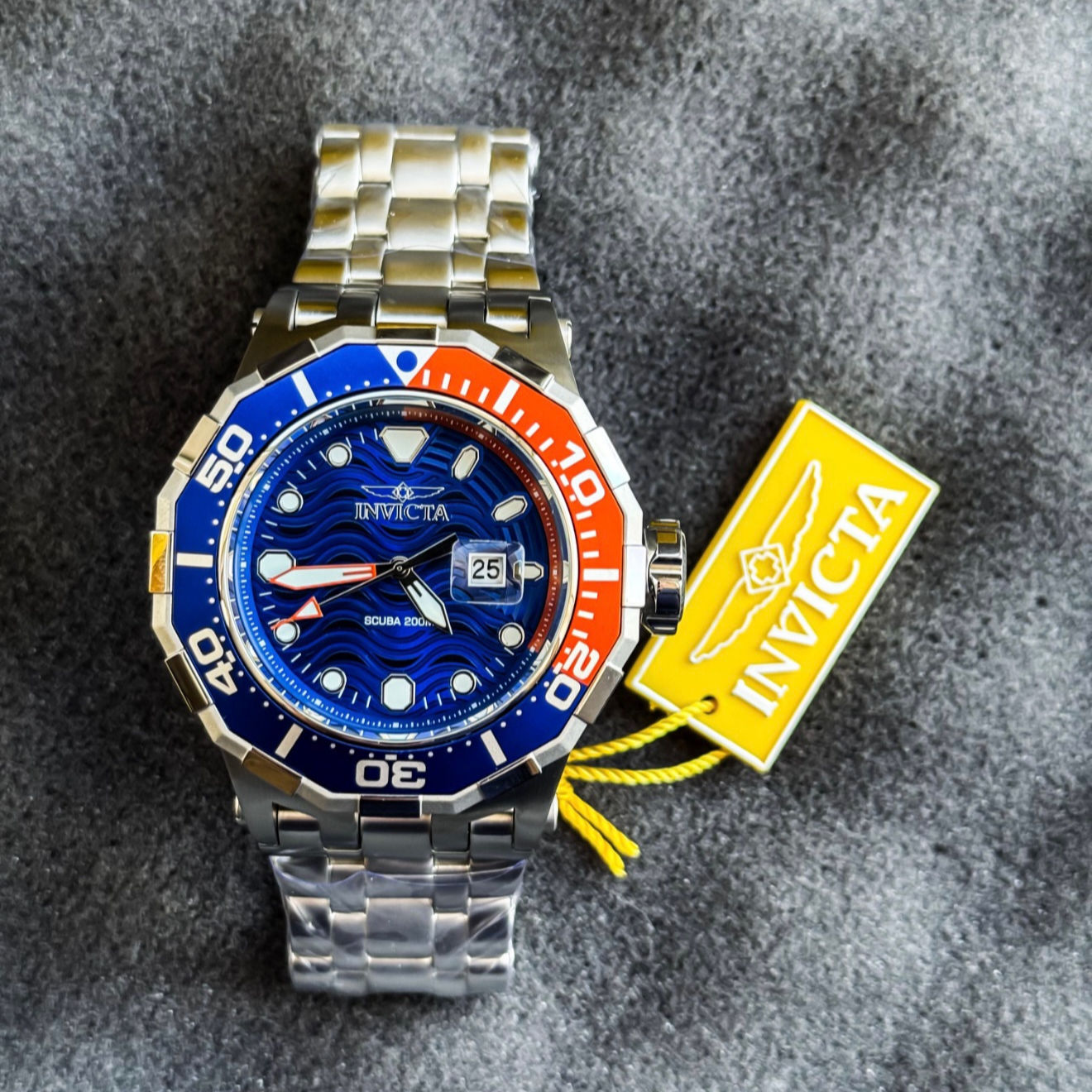 Invicta Men´s PRO DRIVER 52mm ORANGE/BLUE Dial Stainless Steel Watch - NEW