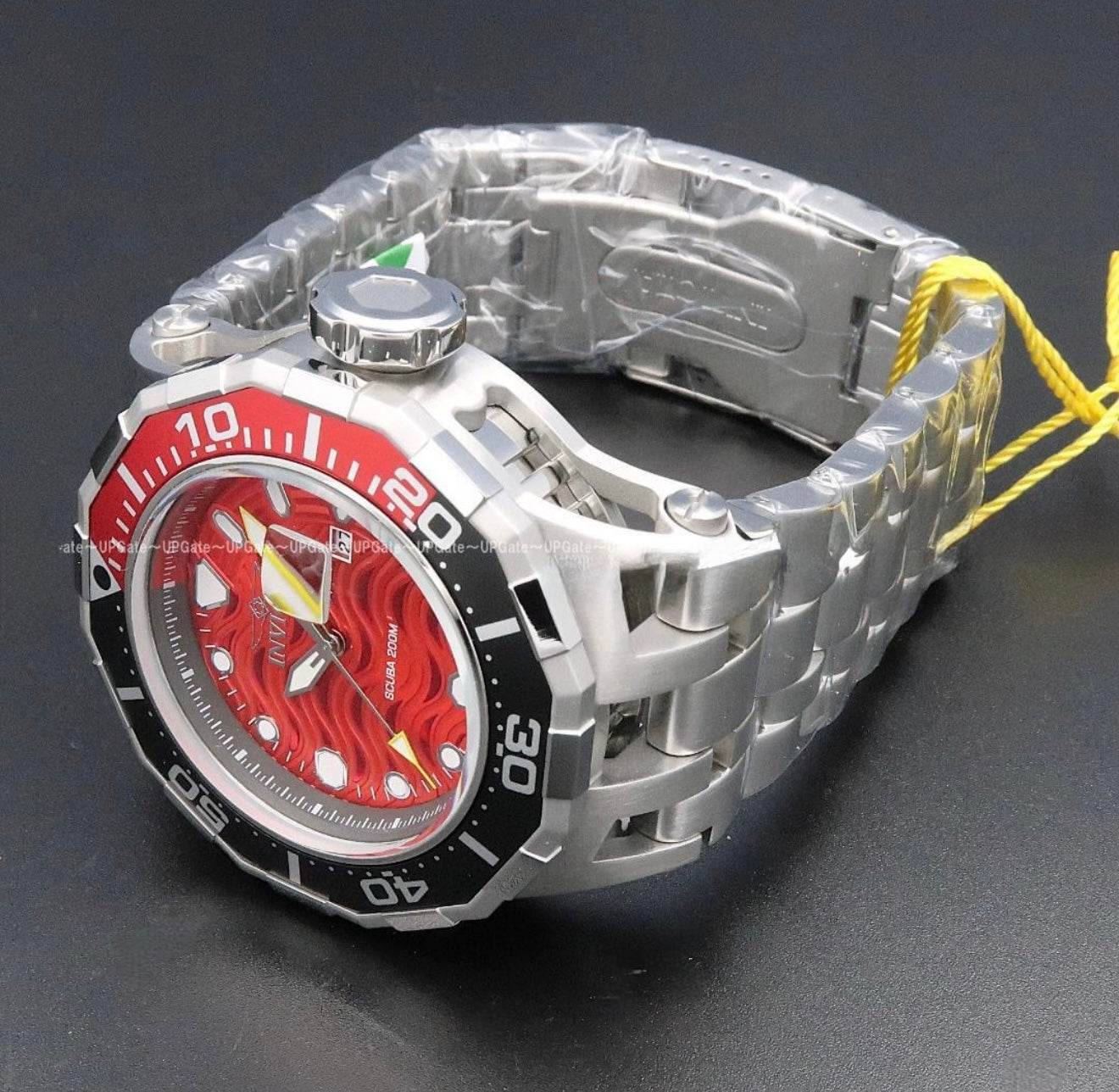 Invicta Men´s PRO DRIVER 52mm  Quartz Red Dial Red/Black Bezel Stainless Steel Watch - NEW