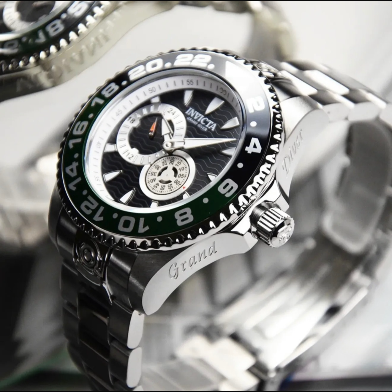 Invicta Grand Driver Mes´s Watch Automatic 47mm Blak Dial 300m