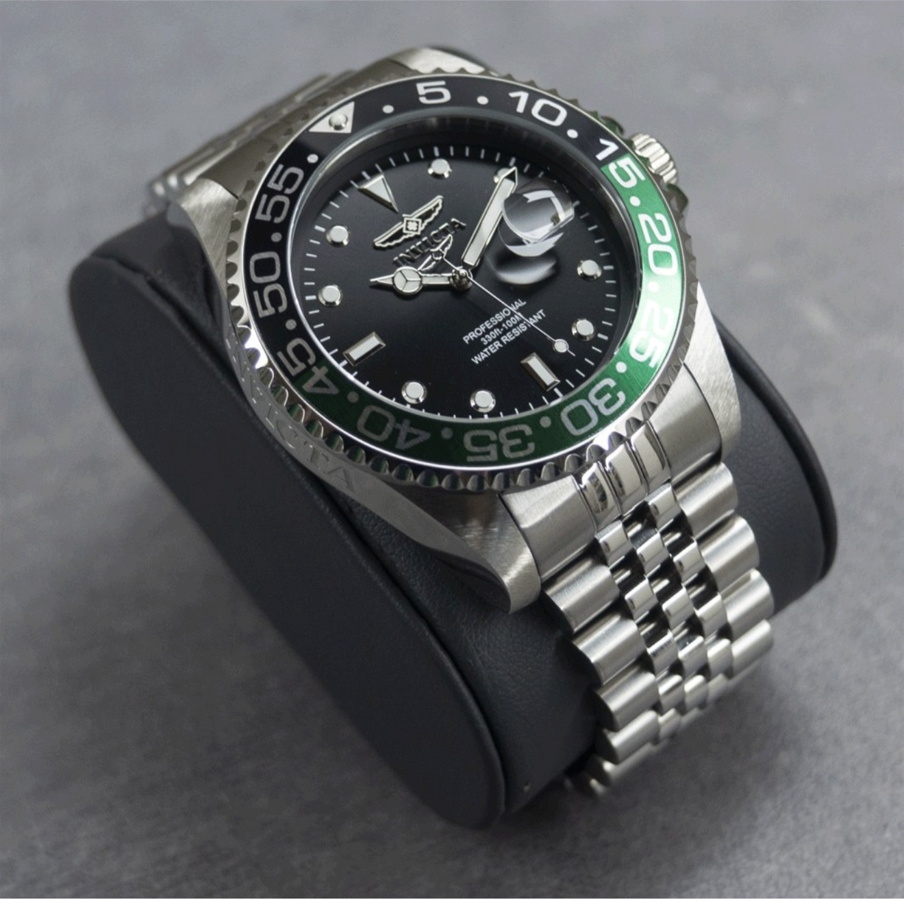 Invicta Men´s Pro Driver Black Dial - Silver Bracelet  Quartz 100m