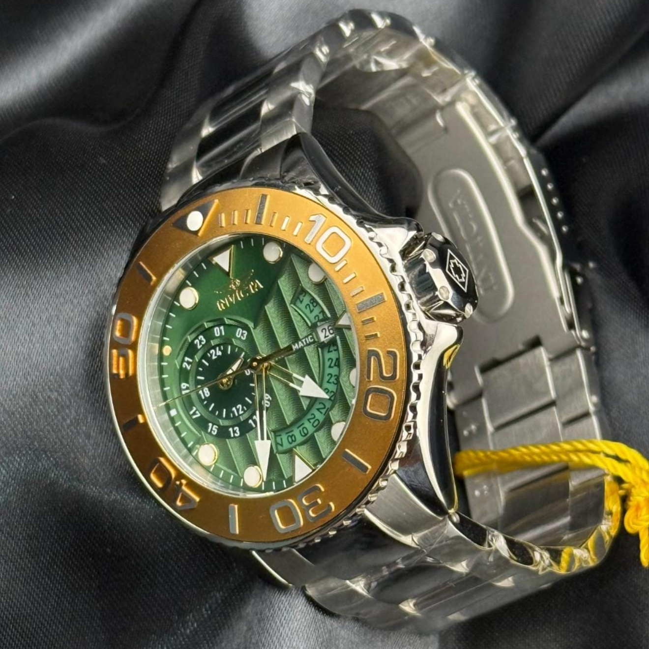 Invicta Grand Diver Green Dial Silver Tone Automatic Men´s Watch 52mm - 200m