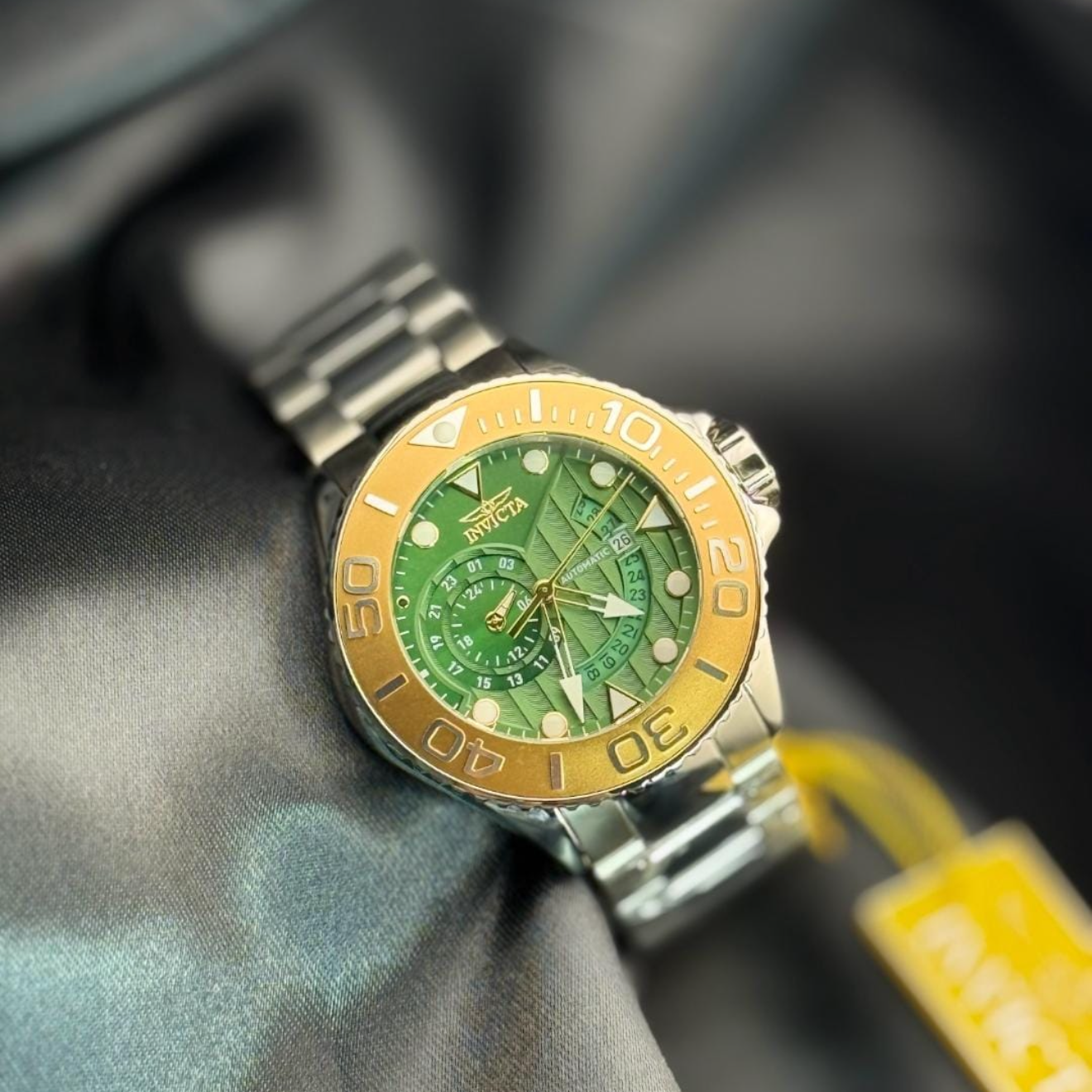 Invicta Grand Diver Green Dial Silver Tone Automatic Men´s Watch 52mm - 200m