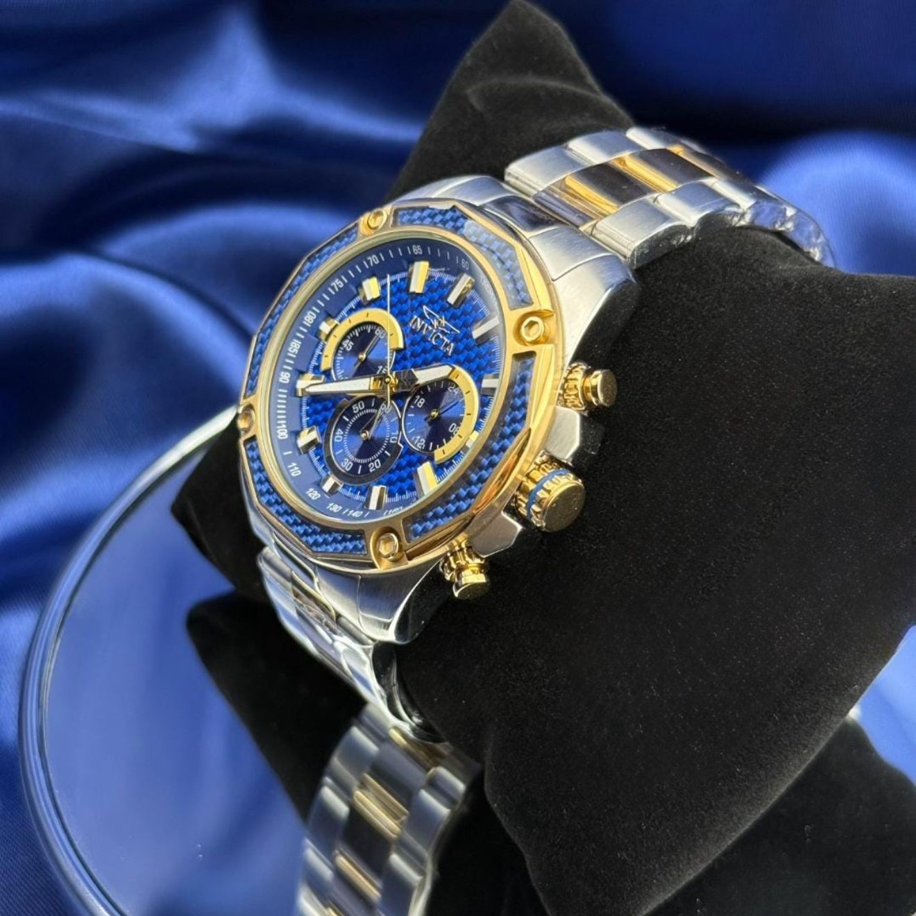 Invicta Men´s Aviator Quartz Chronograph Blue Dial Watch 48mm