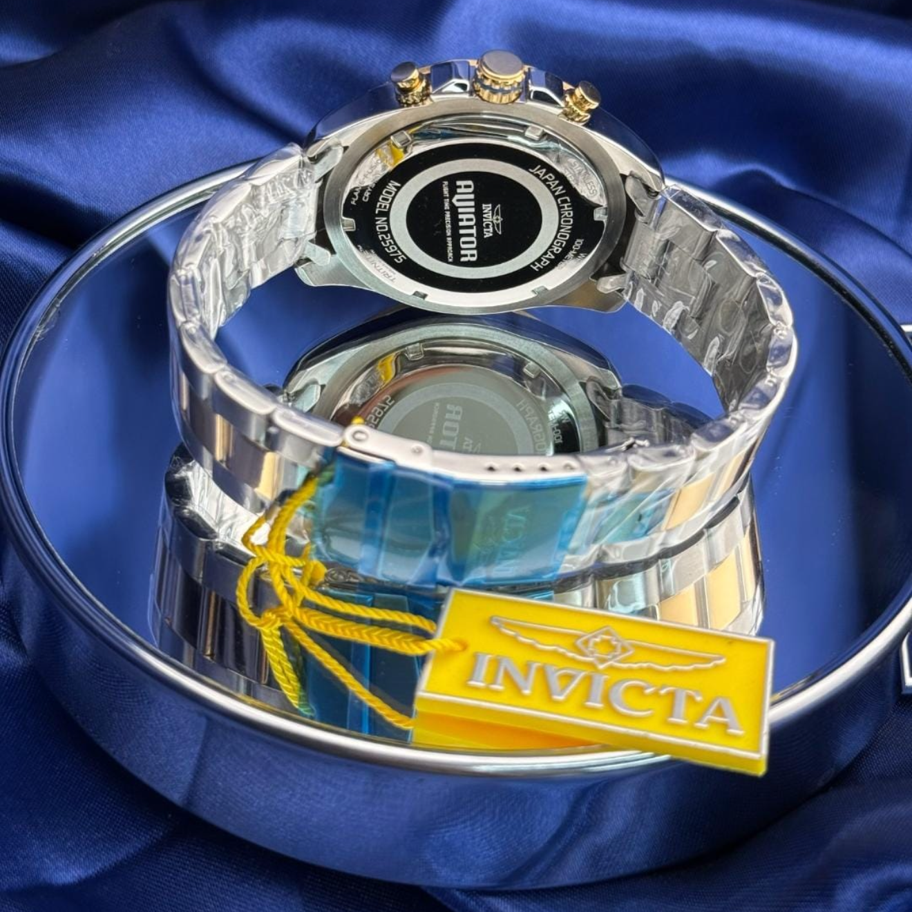Invicta Men´s Aviator Quartz Chronograph Blue Dial Watch 48mm