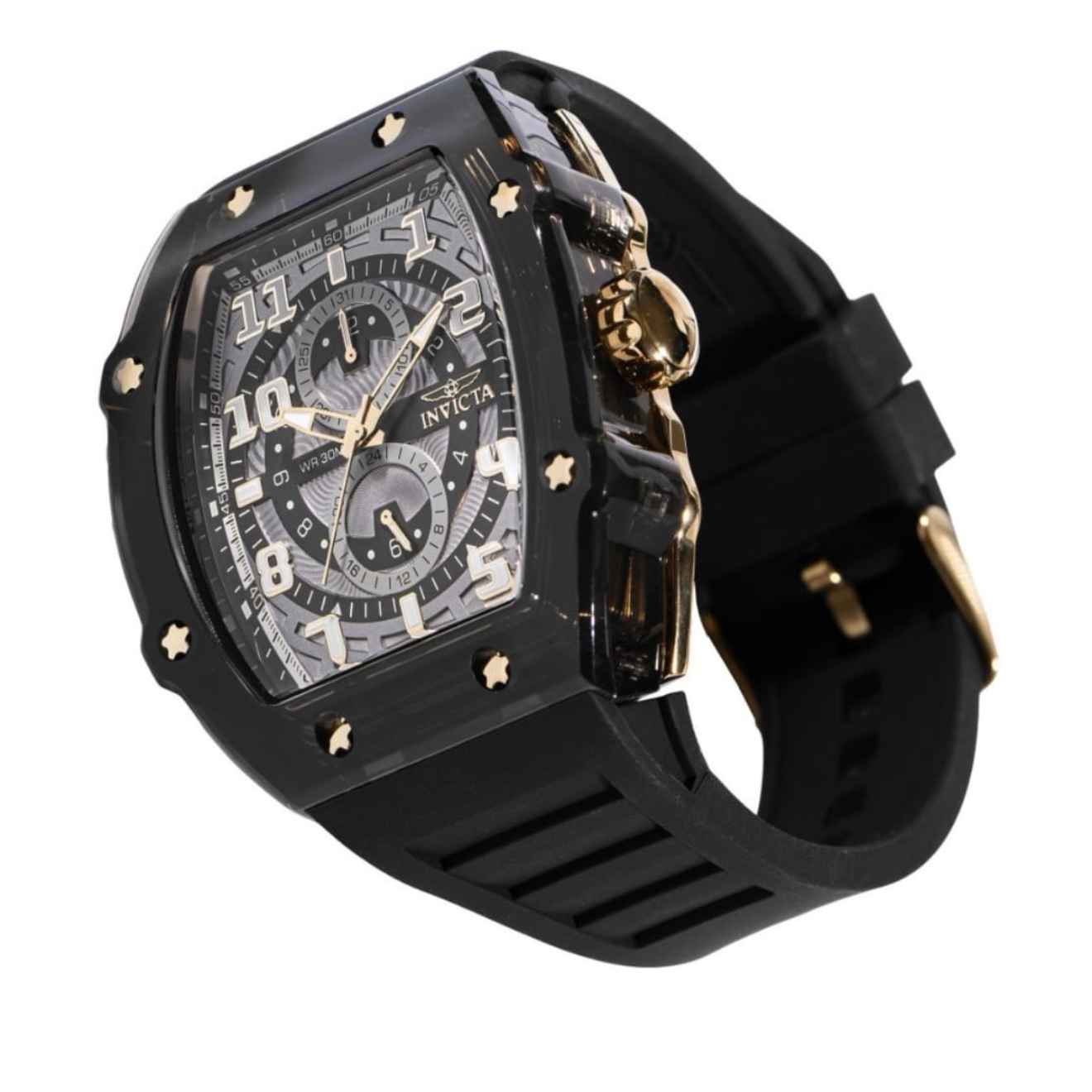 Invicta Men´s Racing 48.5mm Black/Gold Quartz Watch Cyclone