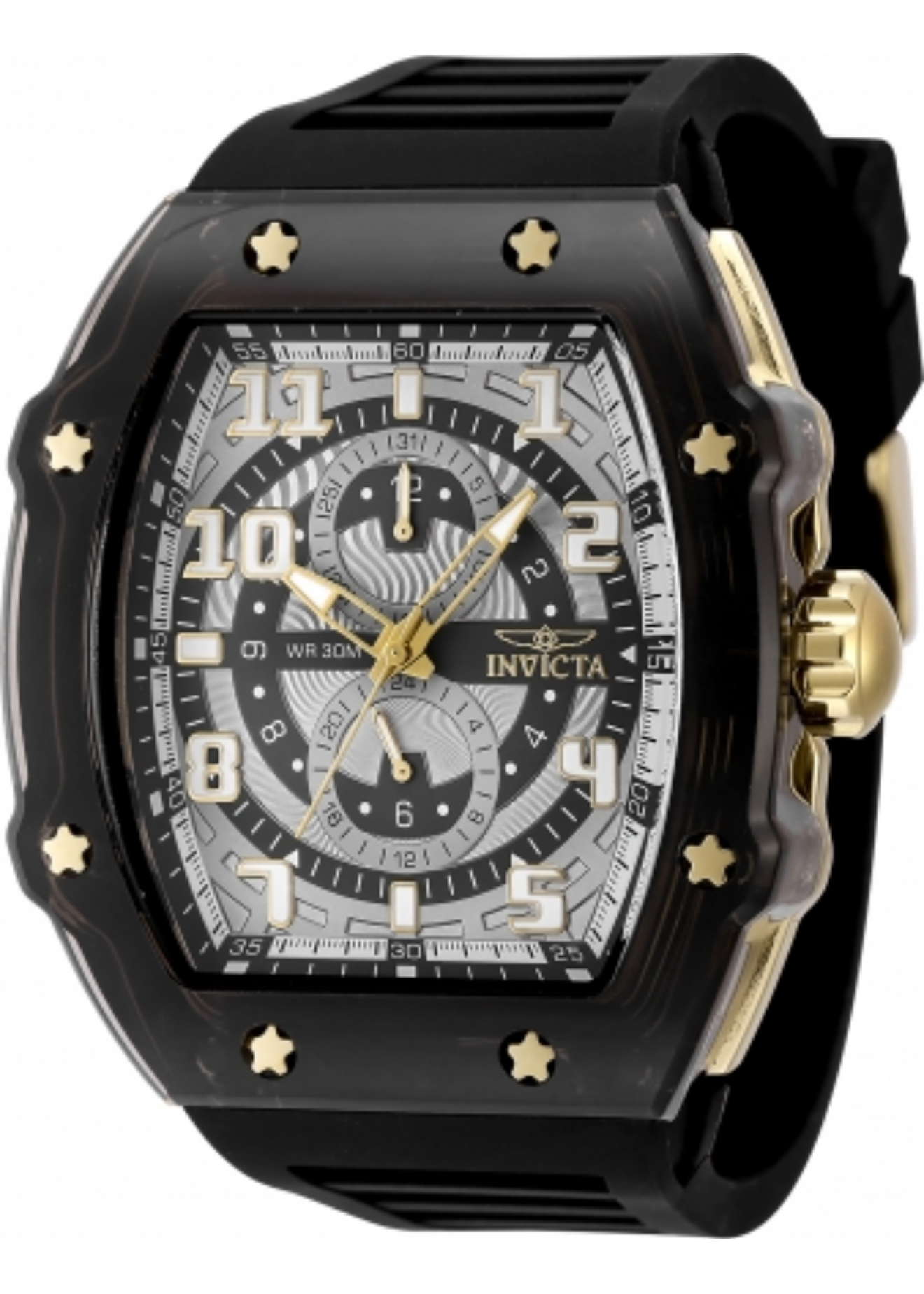 Invicta Men´s Racing 48.5mm Black/Gold Quartz Watch Cyclone